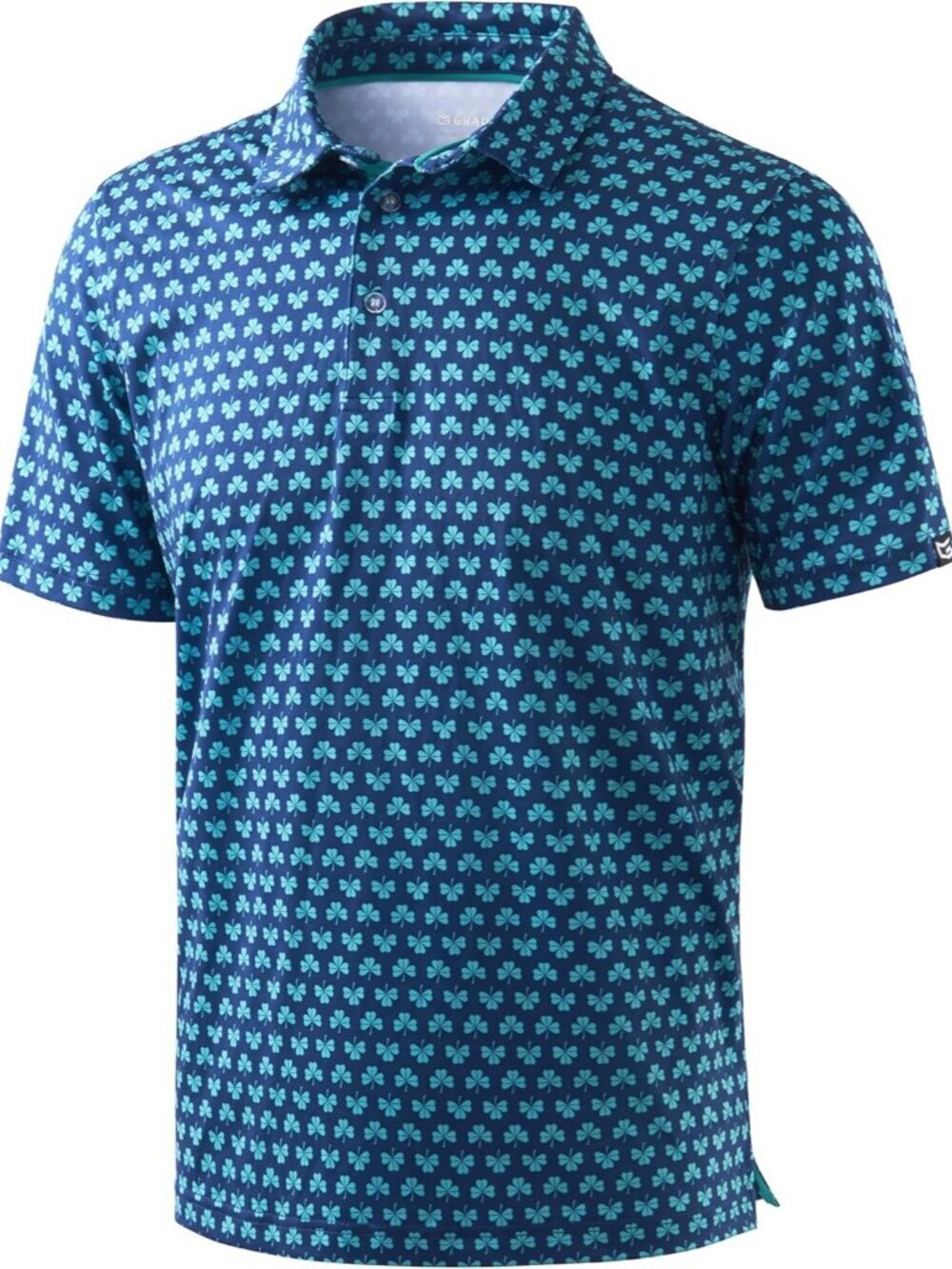 Men's Tibetan_clover Flowers Golf Shirt Short Sleeve Dry Fit Moisture Wicking P